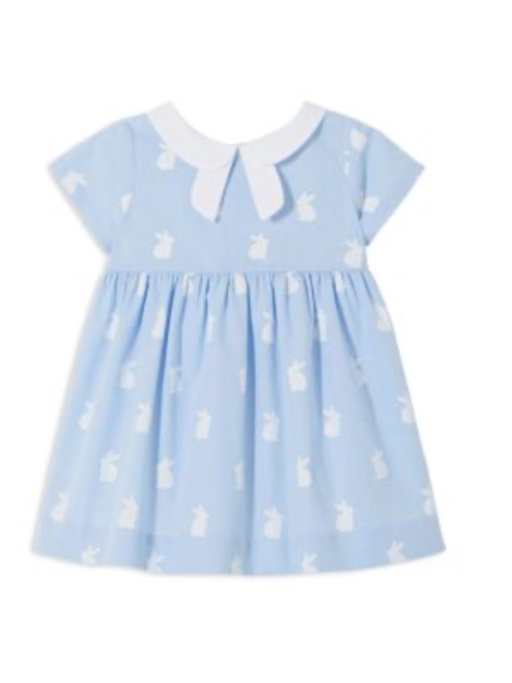 Jacadi Paris Baby Girls' Bunny Print Dress Blue & White Size 24M 88cm